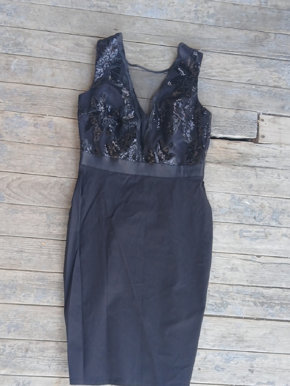 NWT Godiva Parry Dress Black Sequin Fabric
